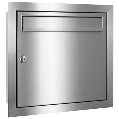 Einbaubriefkasten Edelstahl V2A wetterfest und rostfrei