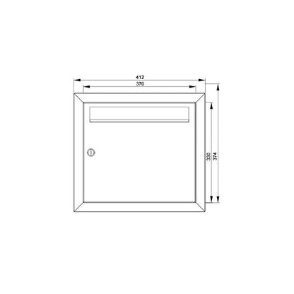 B-Ware MOCAVI UP1 Unterputz-Briefkasten anthrazit-grau