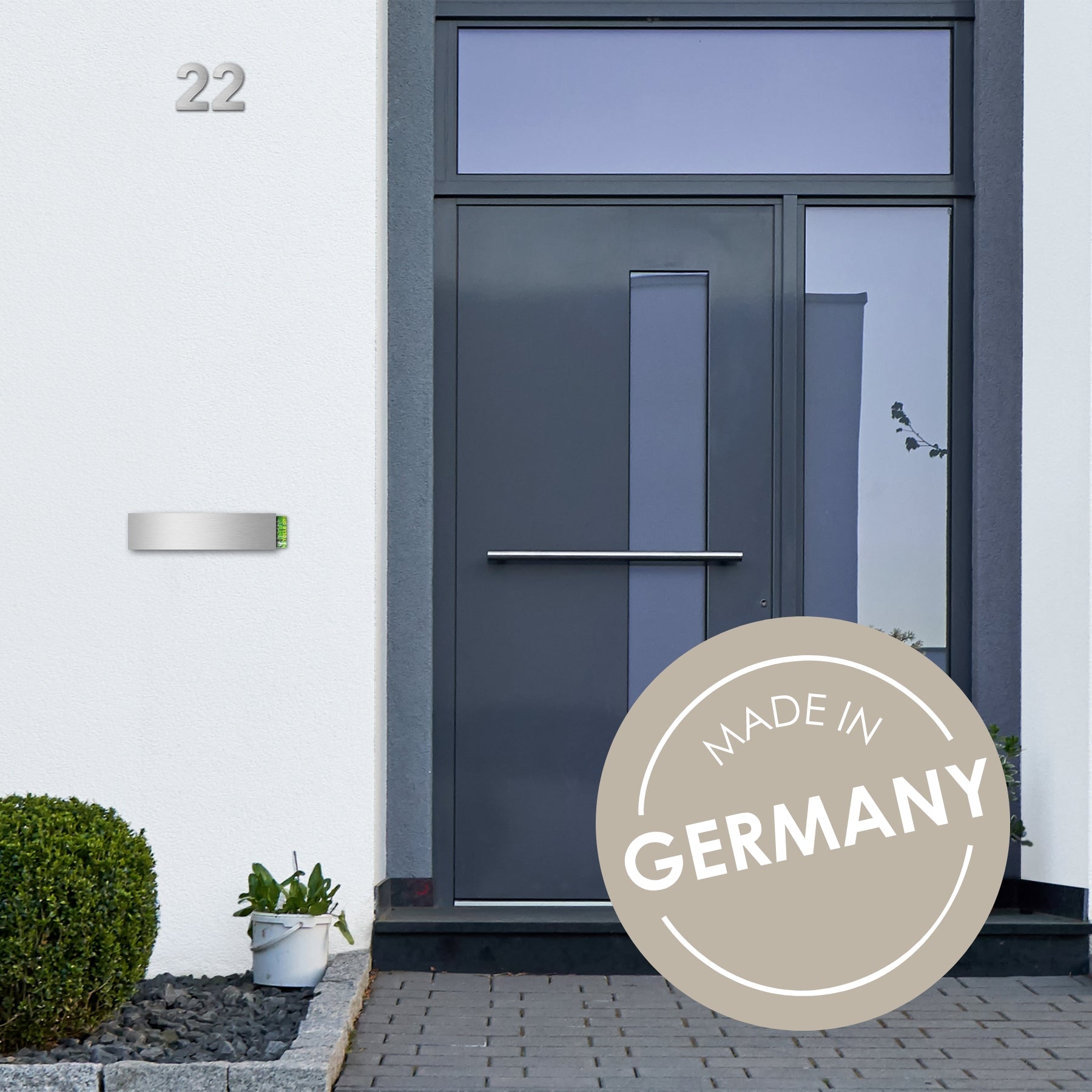 Edelstahl-Zeitungsrolle handgebürstet