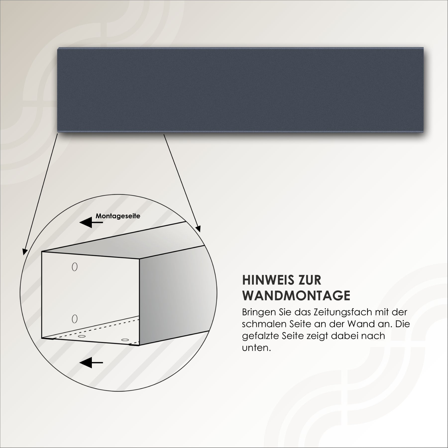 Montagehinweis ZF 1 anthrazit