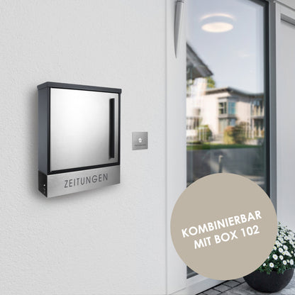 Zeitungsfach ZF1 Edelstahl Zeitungen