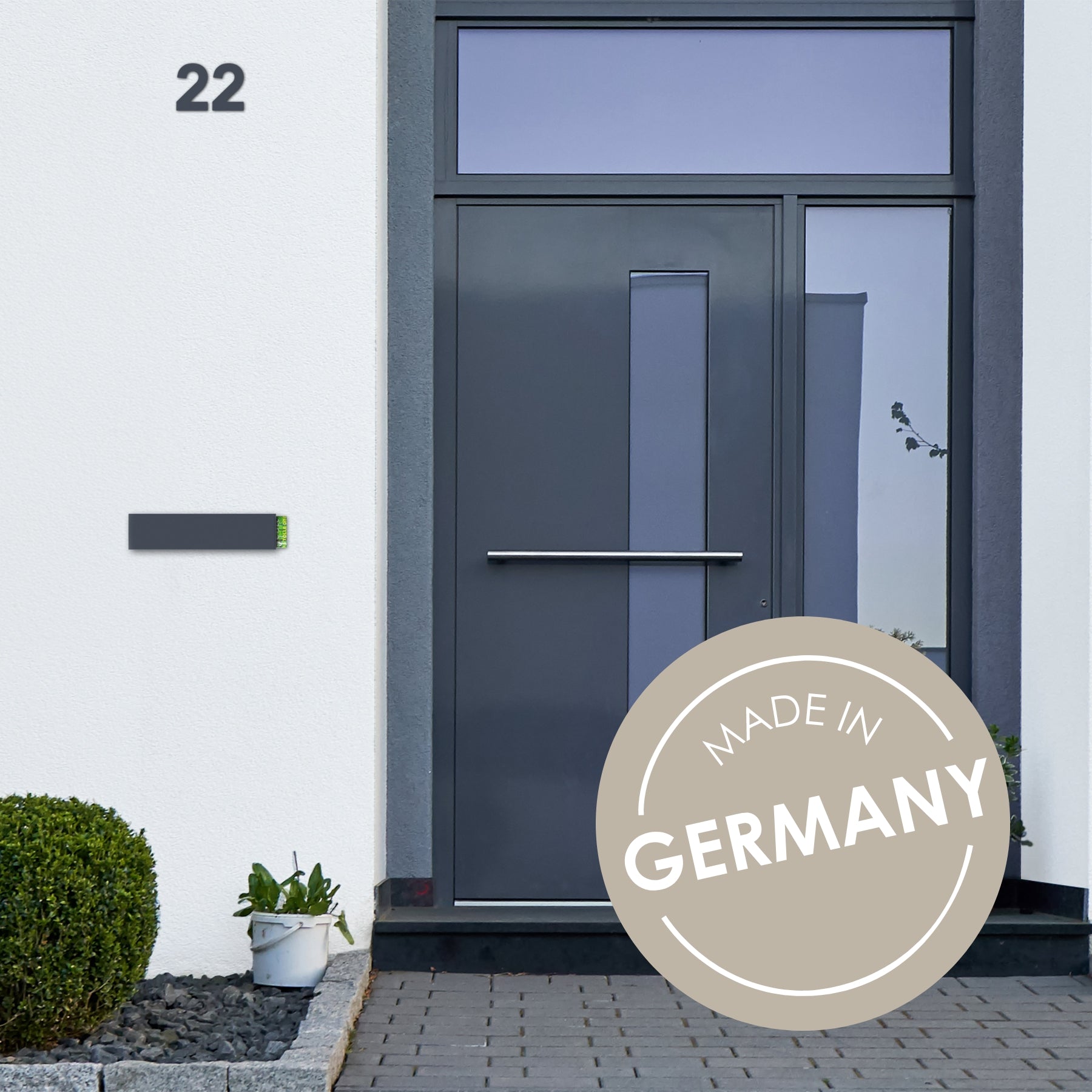 Schlicht und elegant - MOCAVI ZF 1 Zeitungsbox anthrazit