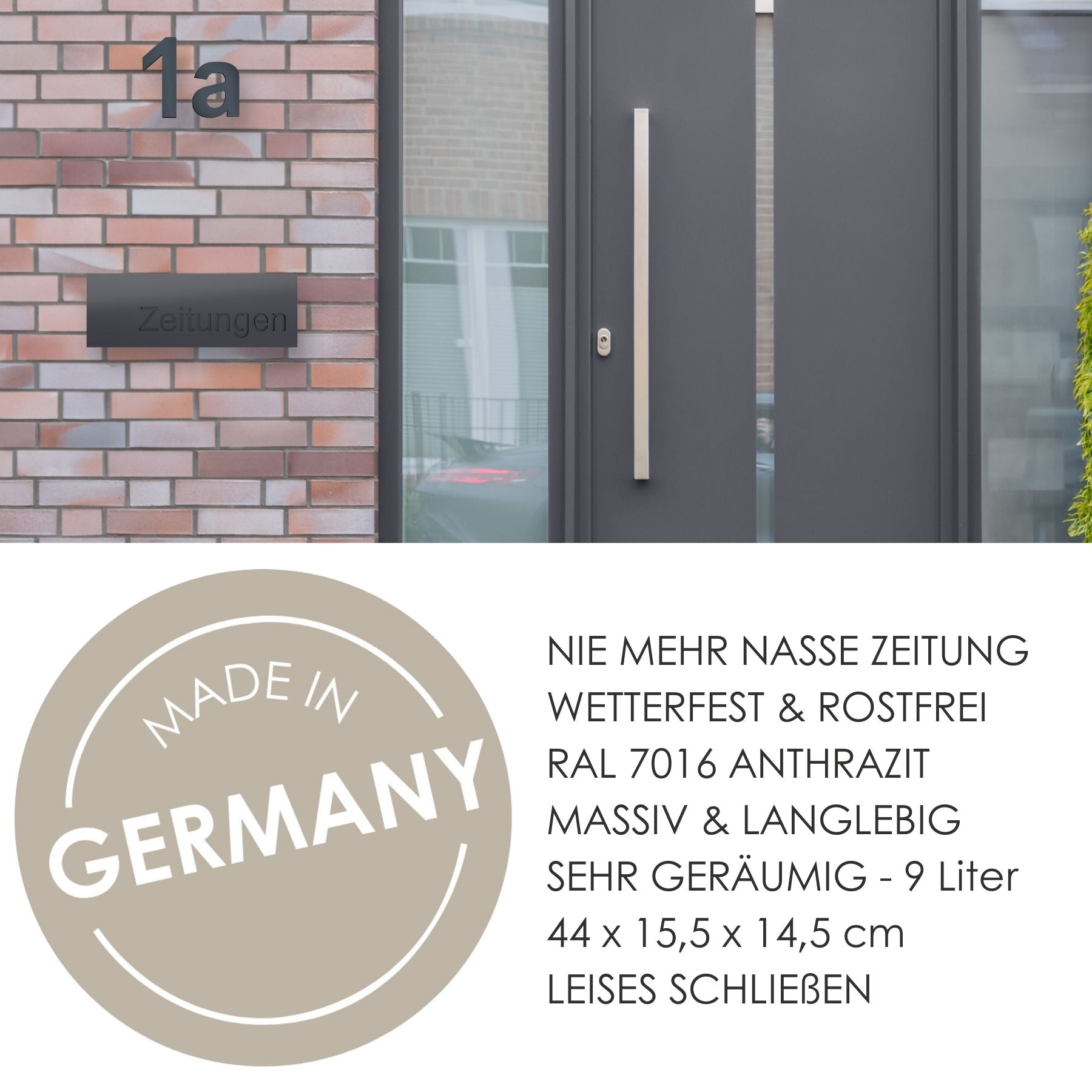 geschlossenes Zeitungsfach made in Germany