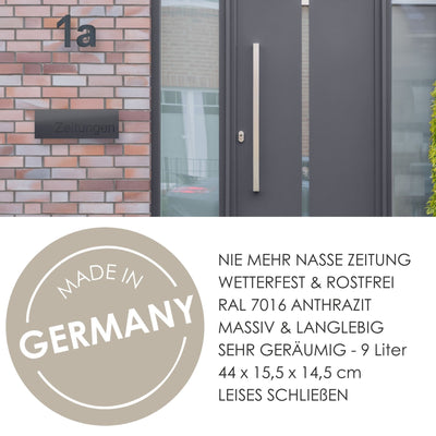 geschlossenes Zeitungsfach made in Germany