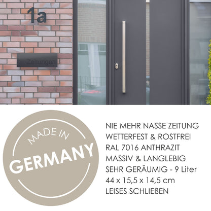 geschlossenes Zeitungsfach made in Germany