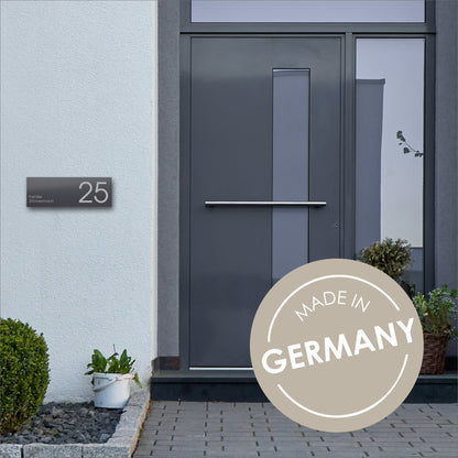 Zeitungsbox eckig mit Name und Hausnummer anthrazit MOCAVI ZF2