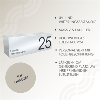 Top Qualität Made in Germany Zeitungsrolle mit Deckel Edelstahl