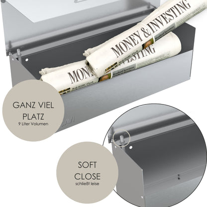 Zeitungsbox mit Deckel