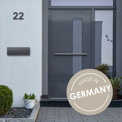 schlicht, edel und sehr hochwertig - ZF2 anthrazit Zaunbox geschlossen