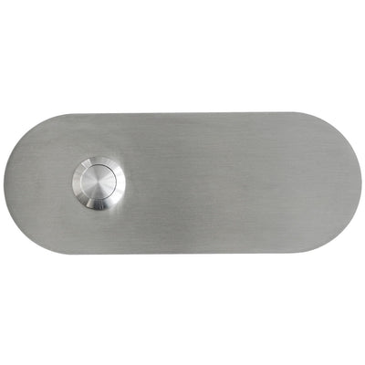 Klingel-Taster Edelstahl auf ovaler Klingelplatte Front