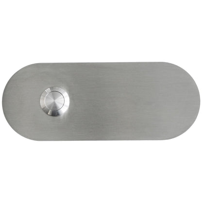 Klingel-Taster Edelstahl auf ovaler Klingelplatte Front