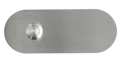 Klingel-Taster Edelstahl auf ovaler Klingelplatte Front