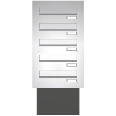 Mauerdurchwurf-Briefkastenanlage Express Box MD50-OR-E Edelstahl (5 x 12 Liter)