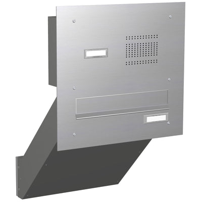 Mauerdurchwurf-Briefkastenanlage mit Funktionstasten Express Box MD11-OR-E Edelstahl (12 Liter)