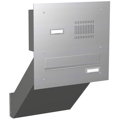 Mauerdurchwurf-Briefkastenanlage mit Funktionstasten Express Box MD11-OR-E Edelstahl (12 Liter)