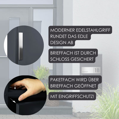 Paketbriefkasten 45M anthrazit