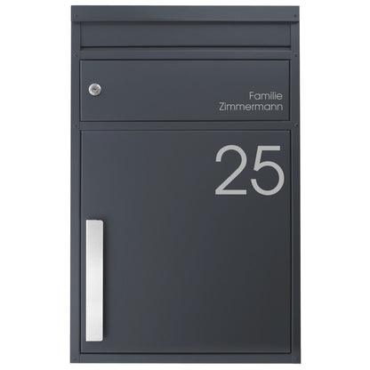 Paketbriefkasten anthrazit personalisiert wetterfest hochwertig