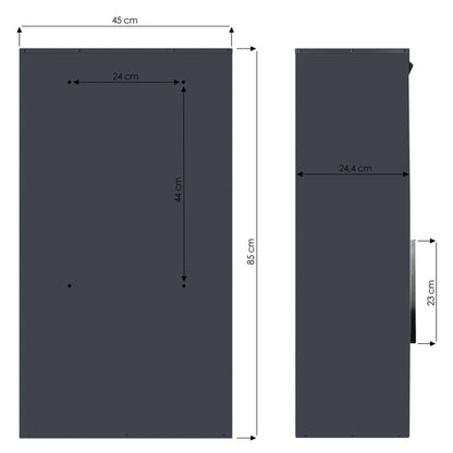 B-Ware Paketbriefkasten SafePost 65M anthrazit RAL 7016 Design-Paketkasten modern
