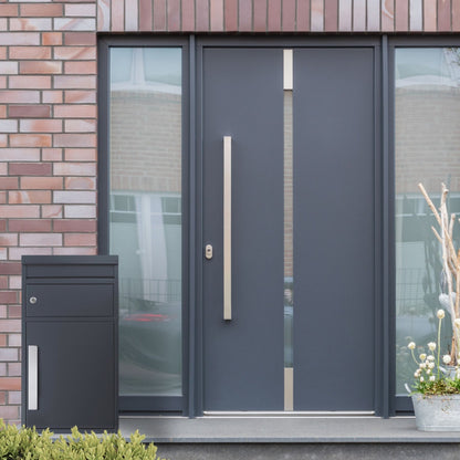 Paketbriefkasten anthrazit für jeden Hauseingang wetterfest modern robust freistehend