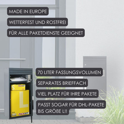 Für alle Paketdienste geeignet Made in Europe