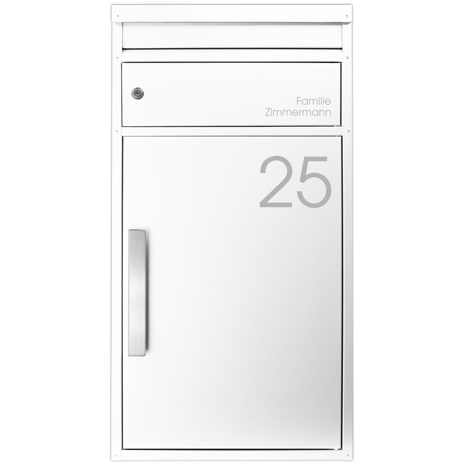 XXL Paketbriefkasten weiss mit Personalisierung