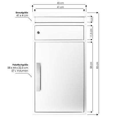 B-Ware Paketbriefkasten SafePost 65M weiss