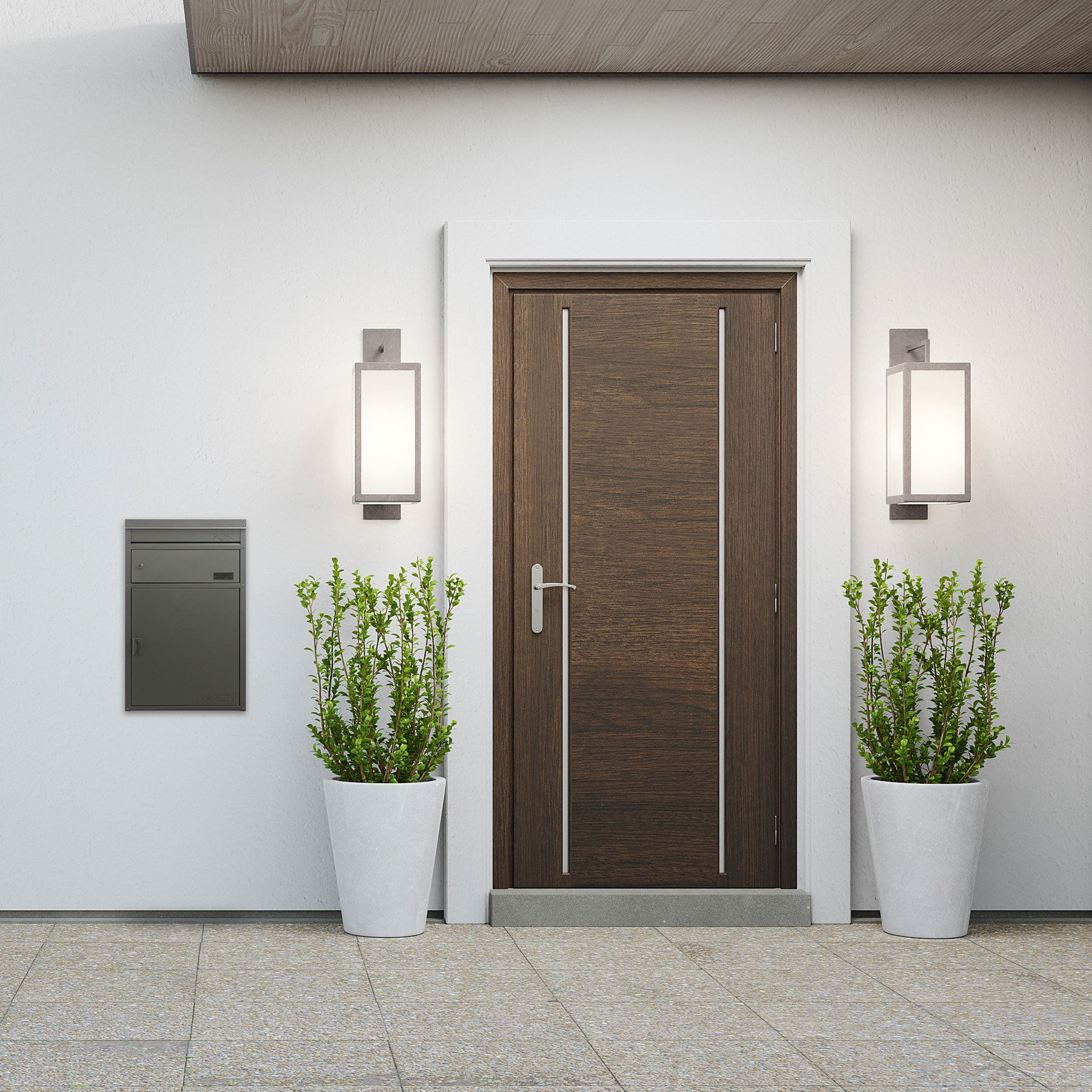 Paketbriefkasten 45 silbergrau