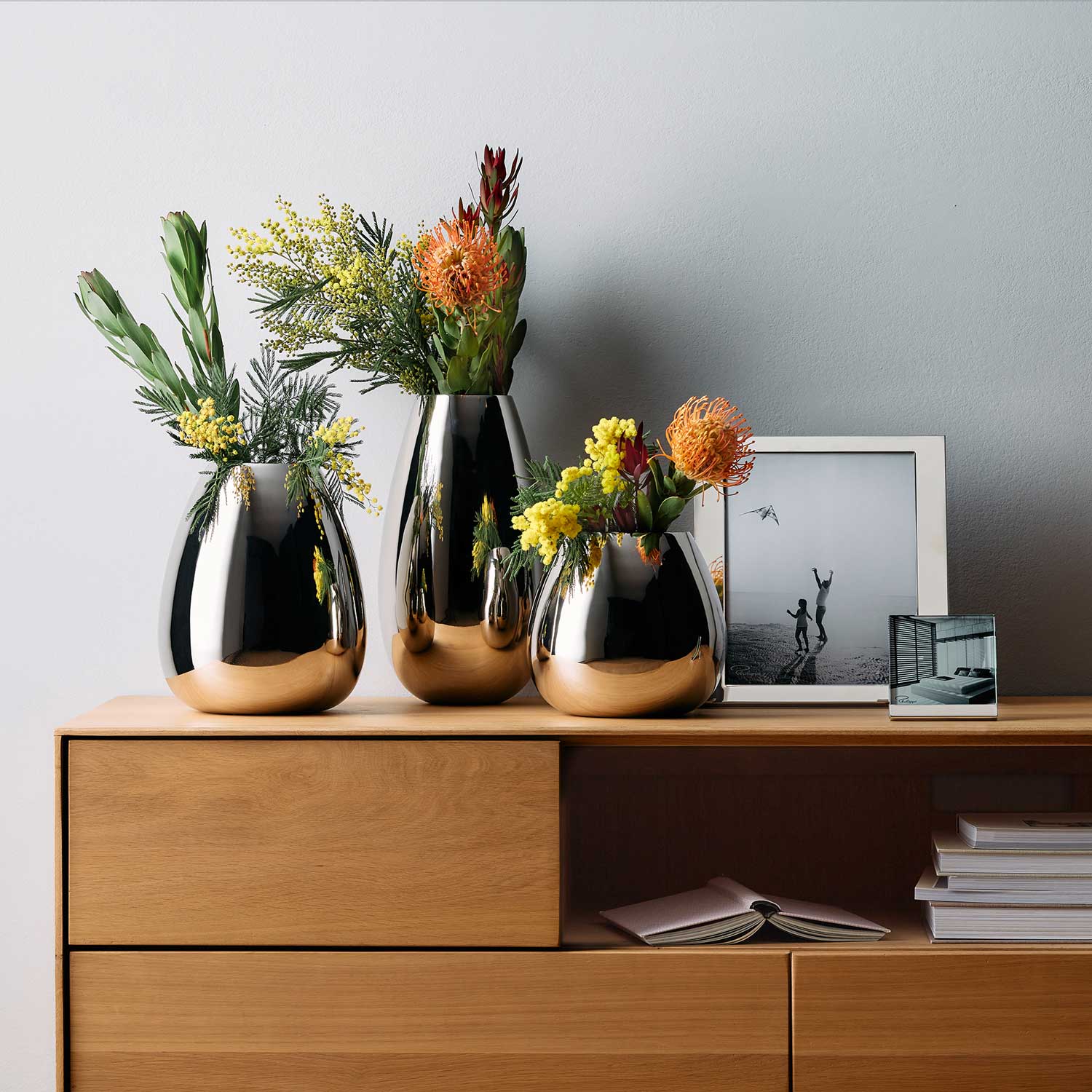 Anais Vase L hochglanzpoliert Höhe 31 cm