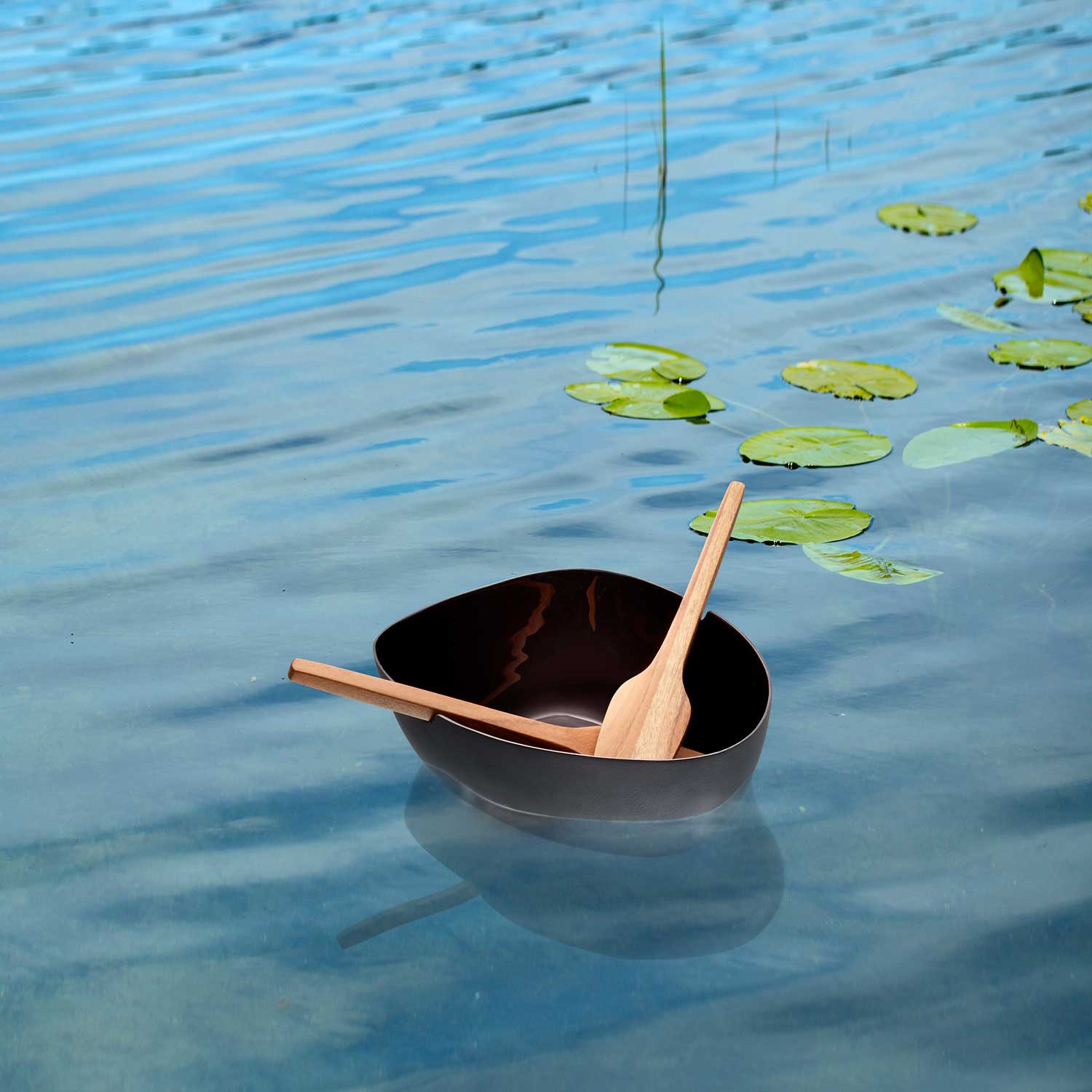 Boat Salatschale mit Besteck Höhe 10 cm