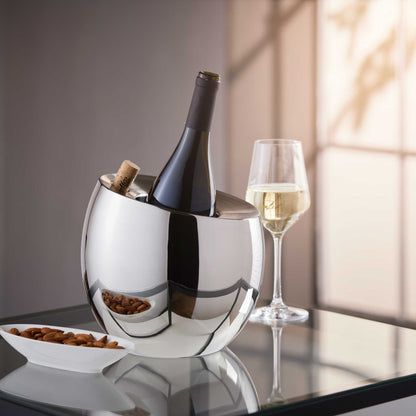 Froid Weinkühler aus doppelwandigem Edelstahl Höhe 21 cm,