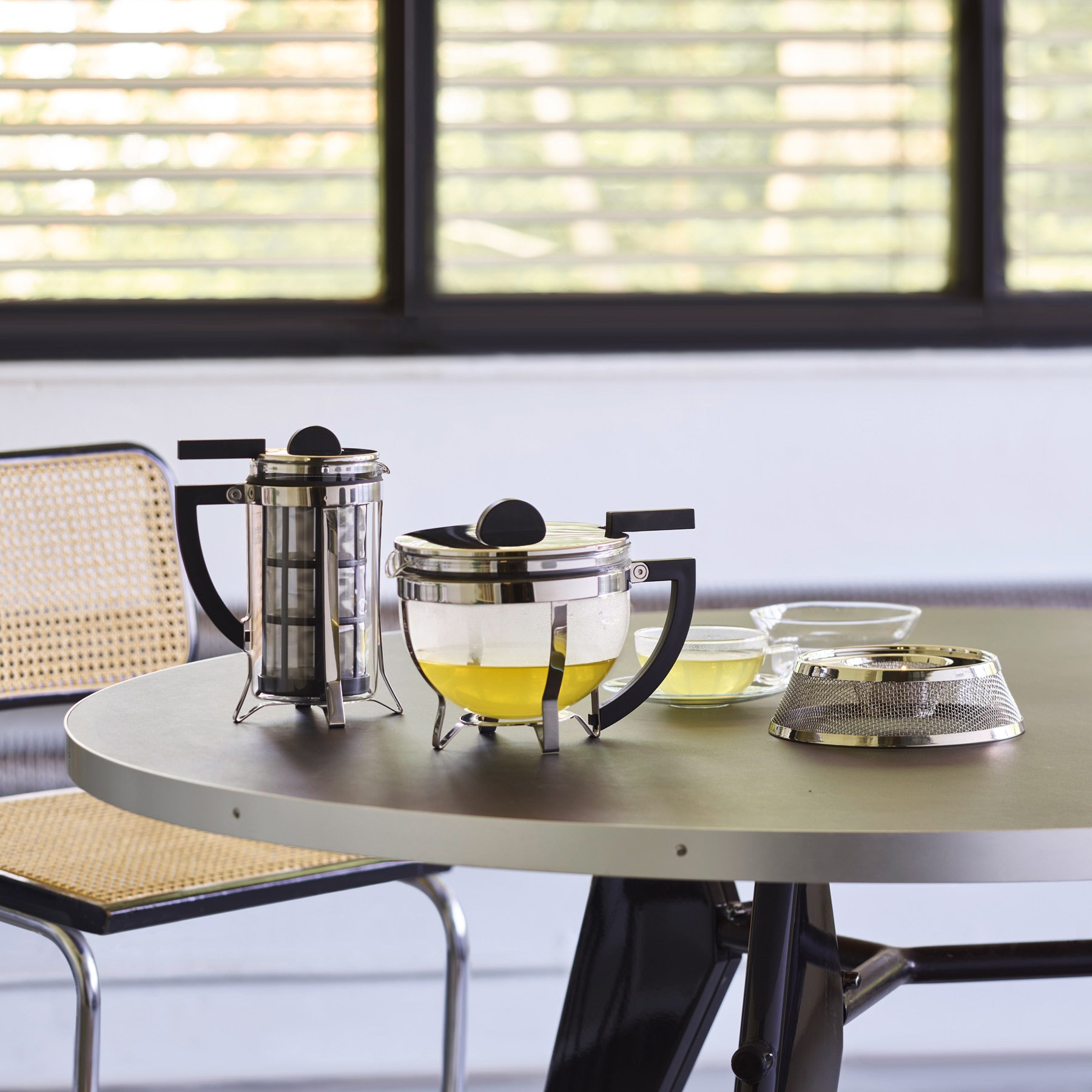 Marcel Stövchen aus Edelstahl Höhe 6 cm