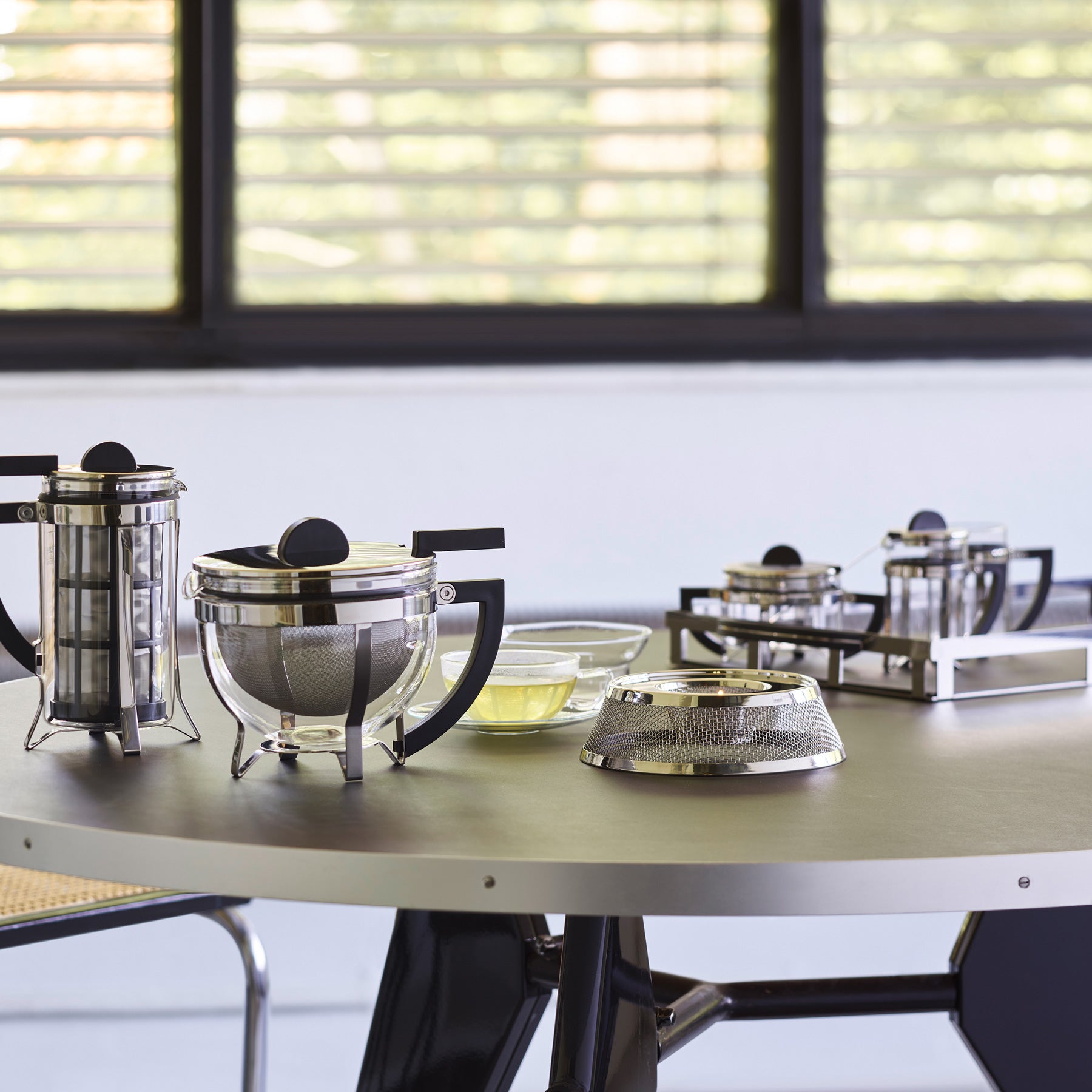 Marcel Stövchen aus Edelstahl Höhe 6 cm