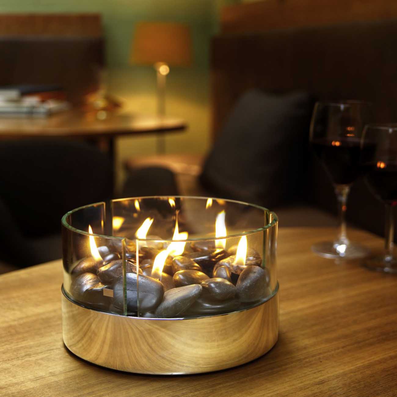 Tischkamin Burn rund für Lampenöl