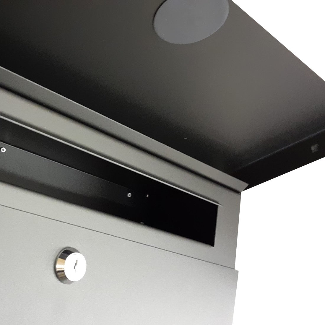 Letterman 5  Design Briefkasten mit Zeitungsfach anthrazit (RAL 7016), moderner Wand-Postkasten