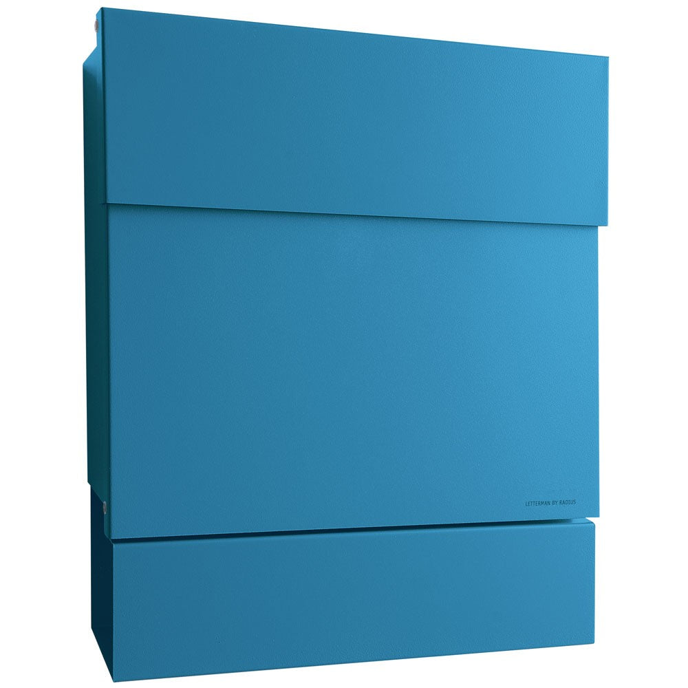 Briefkasten Letterman 5 blau mit Zeitungsrolle 561n