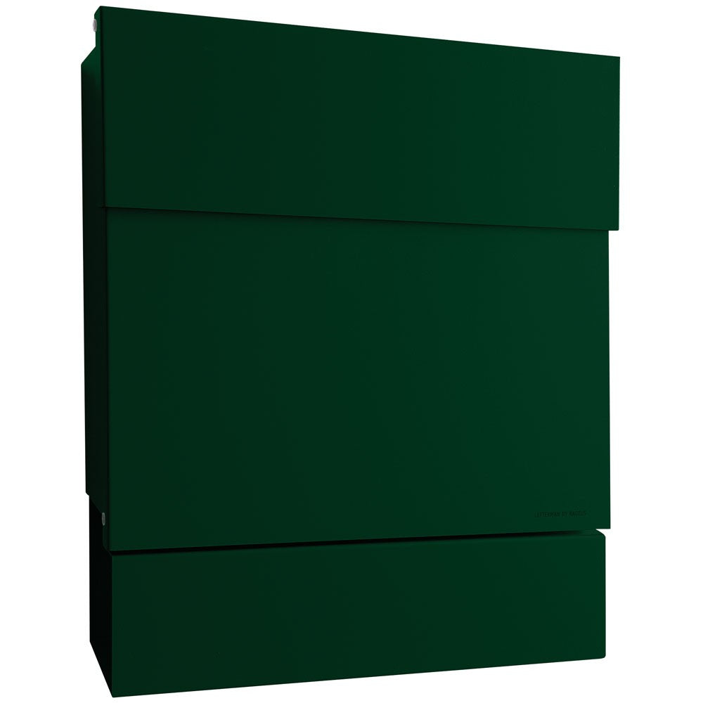 Briefkasten Letterman 5 dunkelgrün mit Zeitungsrolle 561o
