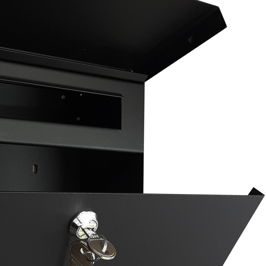 Briefkasten Letterman 5 rot mit Zeitungsrolle 561r