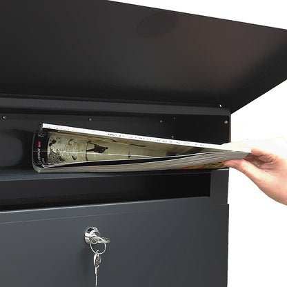 Briefkasten Letterman XXL 2 rot mit verdecktem Zeitungsfach 562r