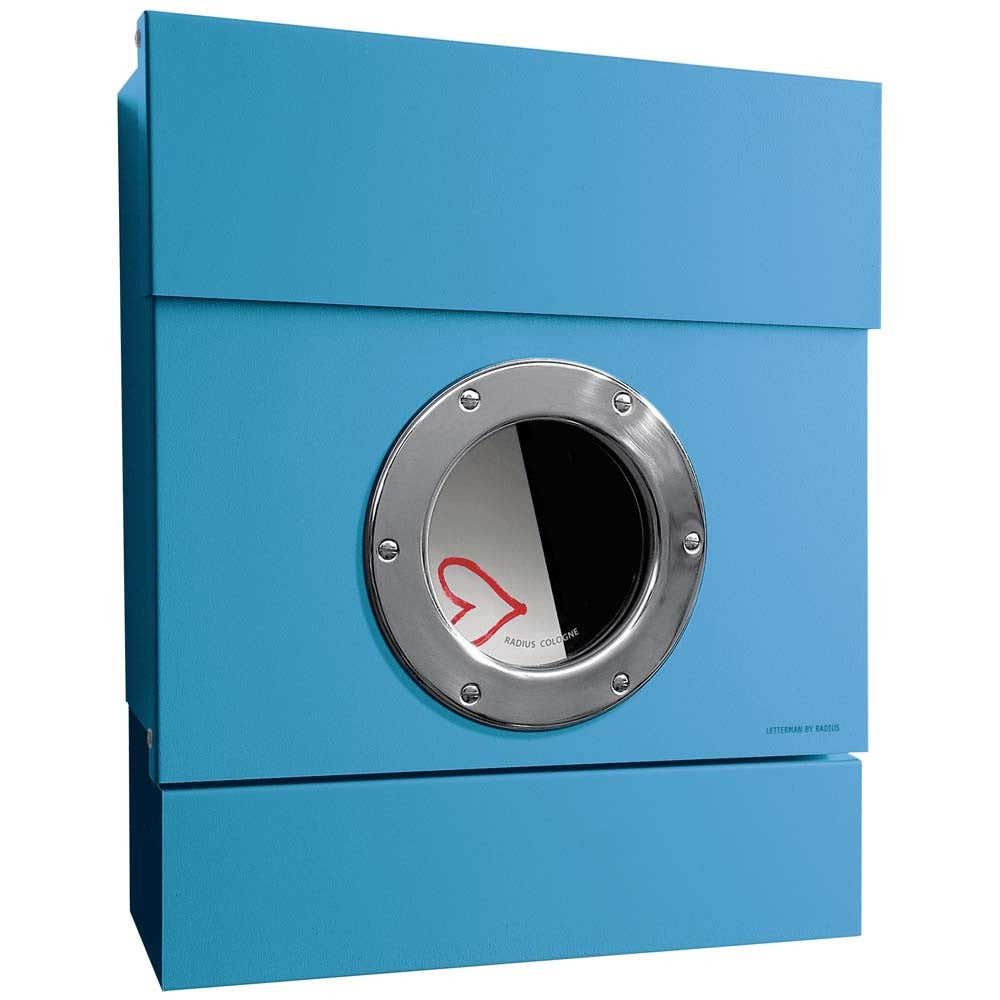 Letterman 2 inkl. Zeitungsrolle blau Briefkasten 505n