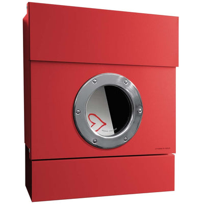 Letterman 2 inkl. Zeitungsrolle rot Briefkasten 505r