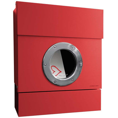 Letterman 2 inkl. Zeitungsrolle rot Briefkasten 505r