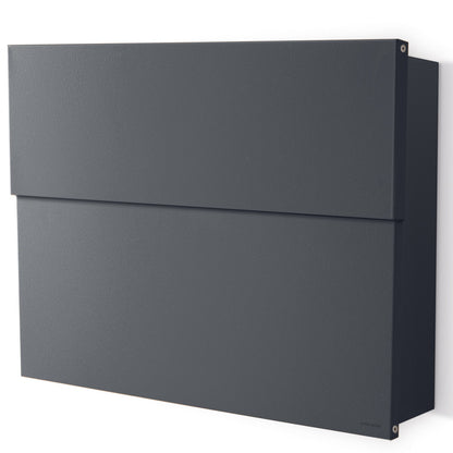 Briefkasten Letterman XXL 2 anthrazitgrau RAL 7016 mit verdecktem Zeitungsfach