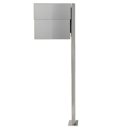 B-Ware Radius Standbriefkasten Letterman XXL 2 silber inkl. Zeitungsfach mit Pfosten - 568 c
