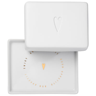 Poesie et Table Butterdose Herz