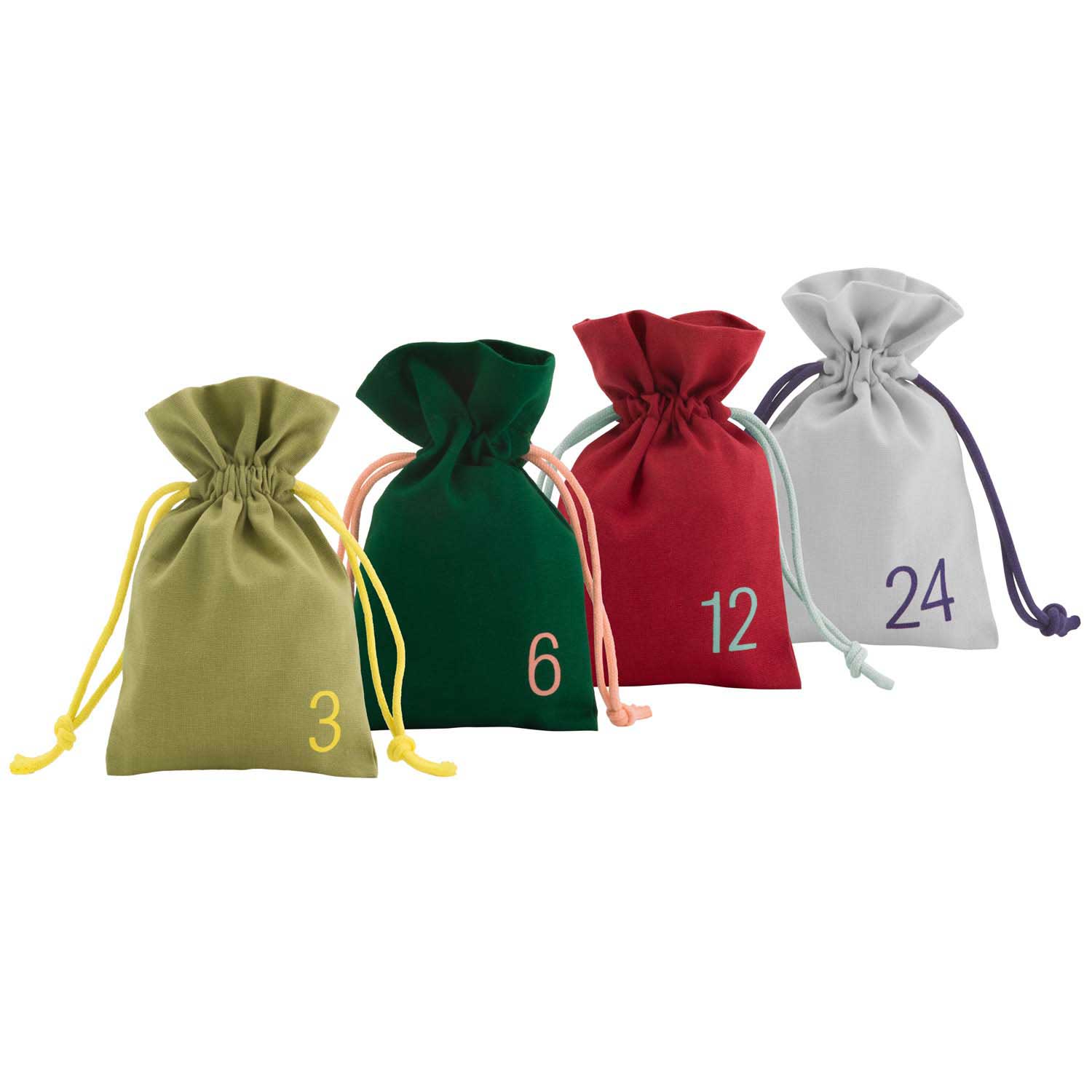 Adventskalender mit 24 Säckchen zum befüllen