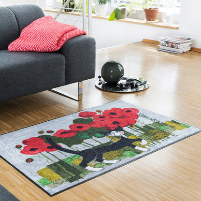 Fußmatte 75x120 Rosina Wachtmeister Poppywalk rot