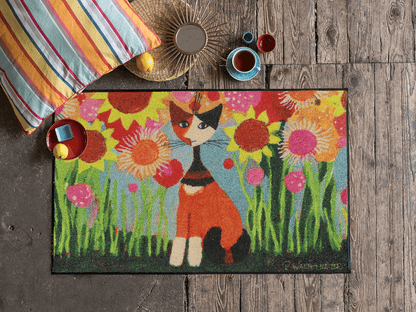 Fußmatte Wachtmeister mit Katzenmotiv