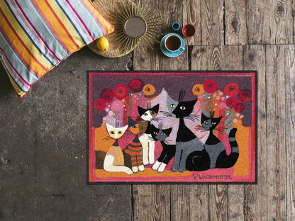 Eingangsmatte mit Katzen Wachtmeister