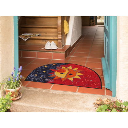 Fußmatte 60x85 Rosina Wachtmeister Sole Remake rot halbrund