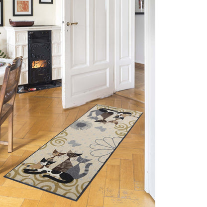Teppichläufer 75x190 Rosina Wachtmeister Fantasia di Gatti Salonloewe beige
